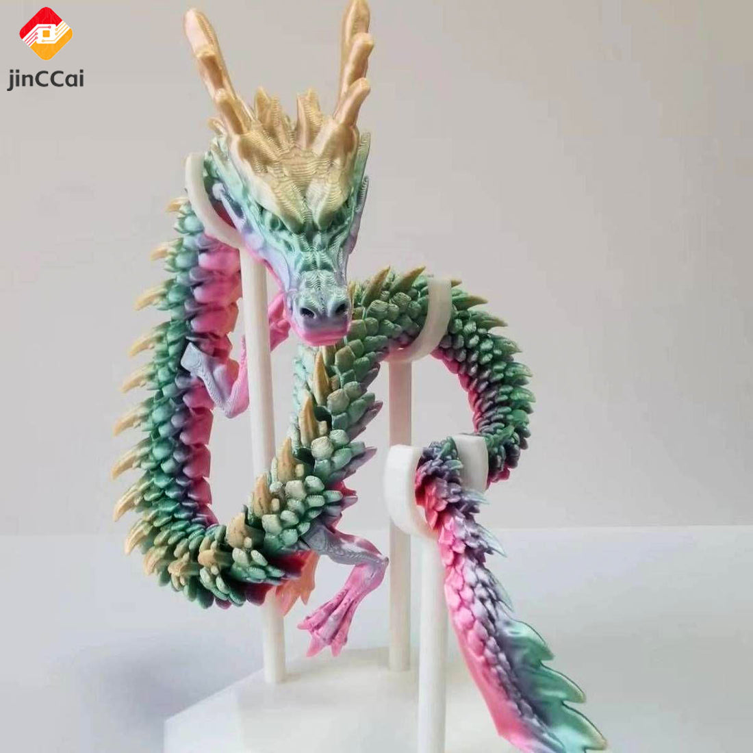 Majestic Chinese Dragon 3D Printed Sculpture – Eco-Friendly PLA with Gradient Colors – Unique Cultural Gift and Home Decor Piece