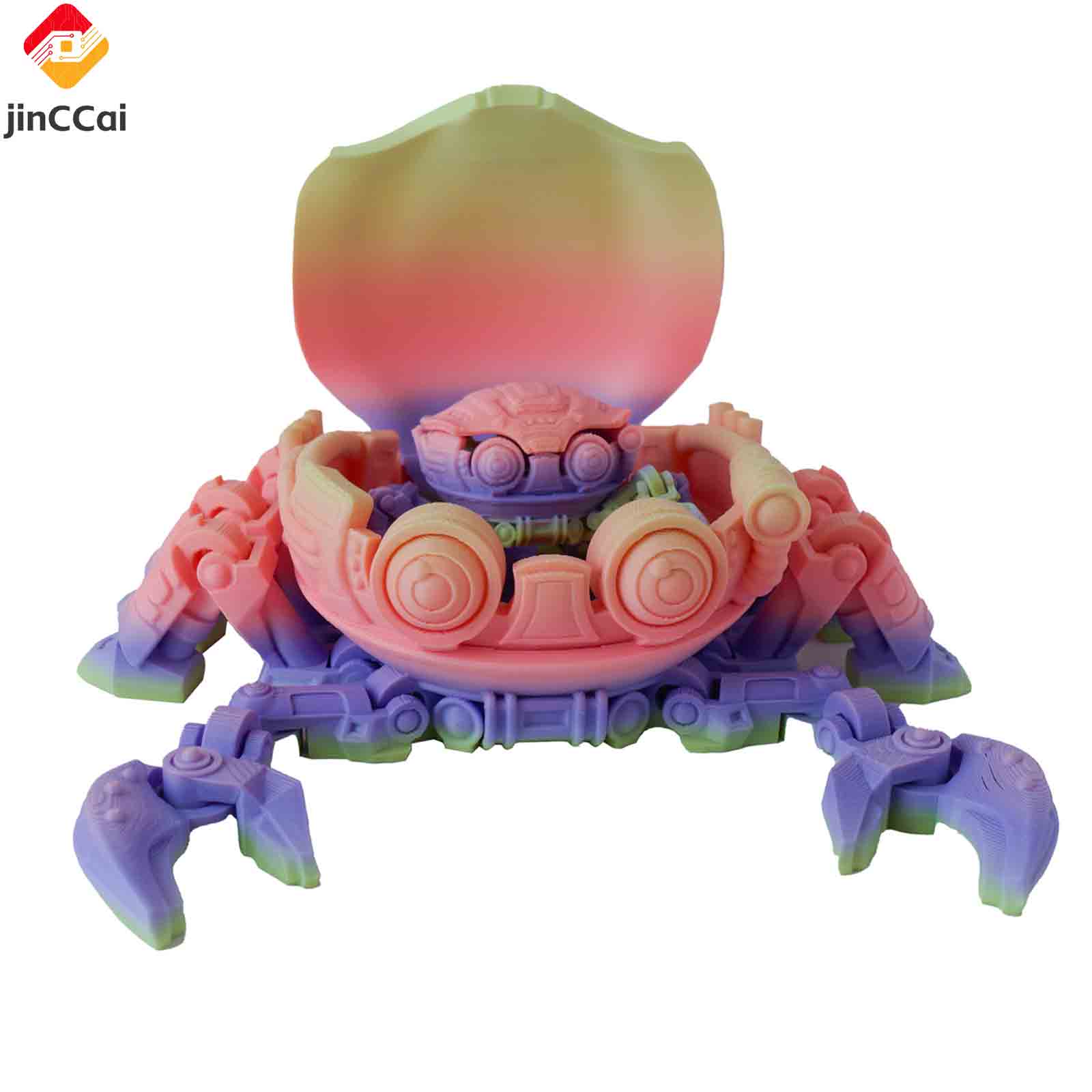 Movable Crab Set with Storage – 'Crab Mom' 3D Printed Toy (Large & Small), Eco-Friendly, Fun & Functional Organizer