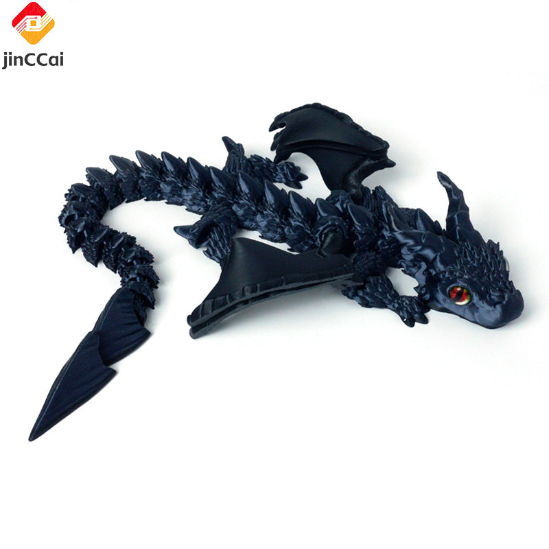 12-Inch Winged Dragon King | Poseable 3D Printed Dragon Toy