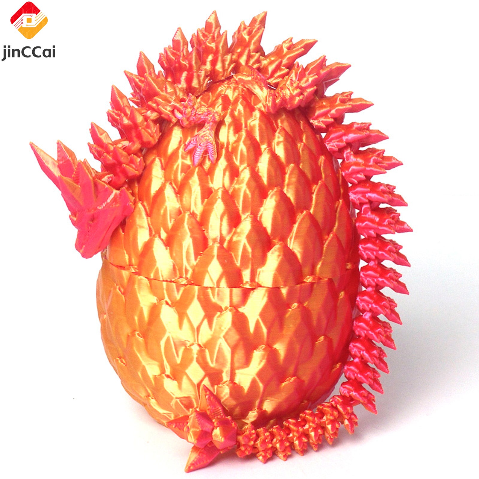 12cm 3D Printed Dragon Egg + 30cm Poseable Dragon | A Perfect Blend of Mystery and Creativity