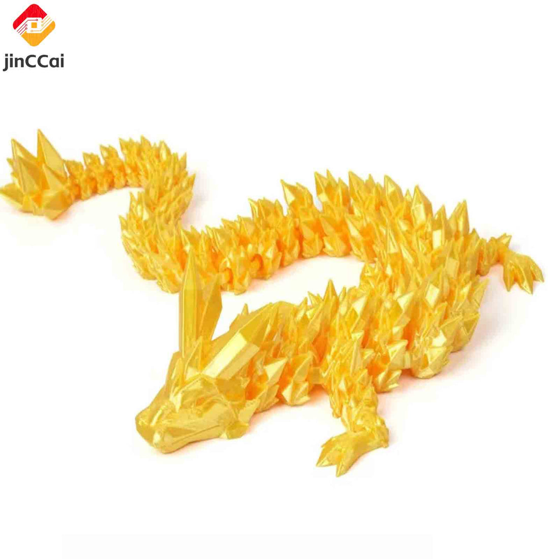 Crystal Dragon 3D Printed Figurine – Shimmering Gem-Like Appearance with Intricate Details – Eco-Friendly PLA Collectible & Decorative Fantasy Art Piece