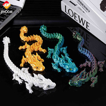 12.6-Inch Majestic Dragon Figurine – Stunning 3D Printed Dragon with Striking Eyes – Eco-Friendly PLA Collectible Art Piece and Unique Gift