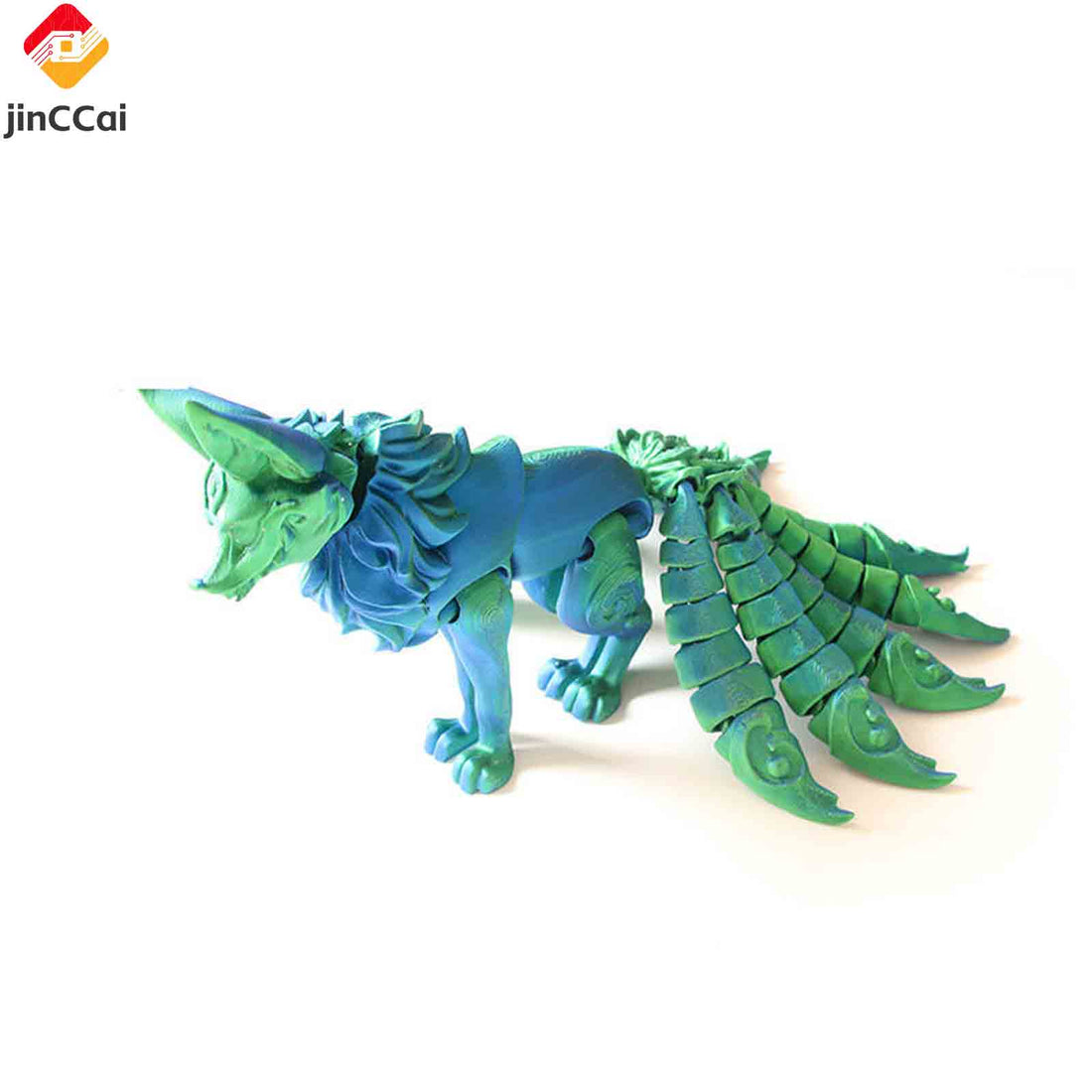 Articulated 3D-Printed Nine-Tailed Fox Figurine – Poseable Joints & Adjustable Tails – Eco-Friendly PLA with Vibrant Colors – Unique Mythical Collectible