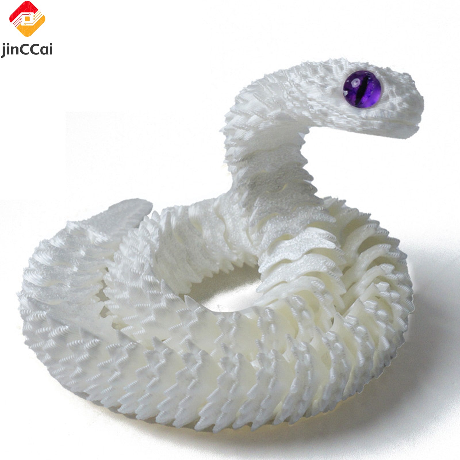 Teng Snake 3D Printed Toy – Night Glow Edition (12 inches), Eco-Friendly PLA, Glow-in-the-Dark Snake Decor & Collectible Gift