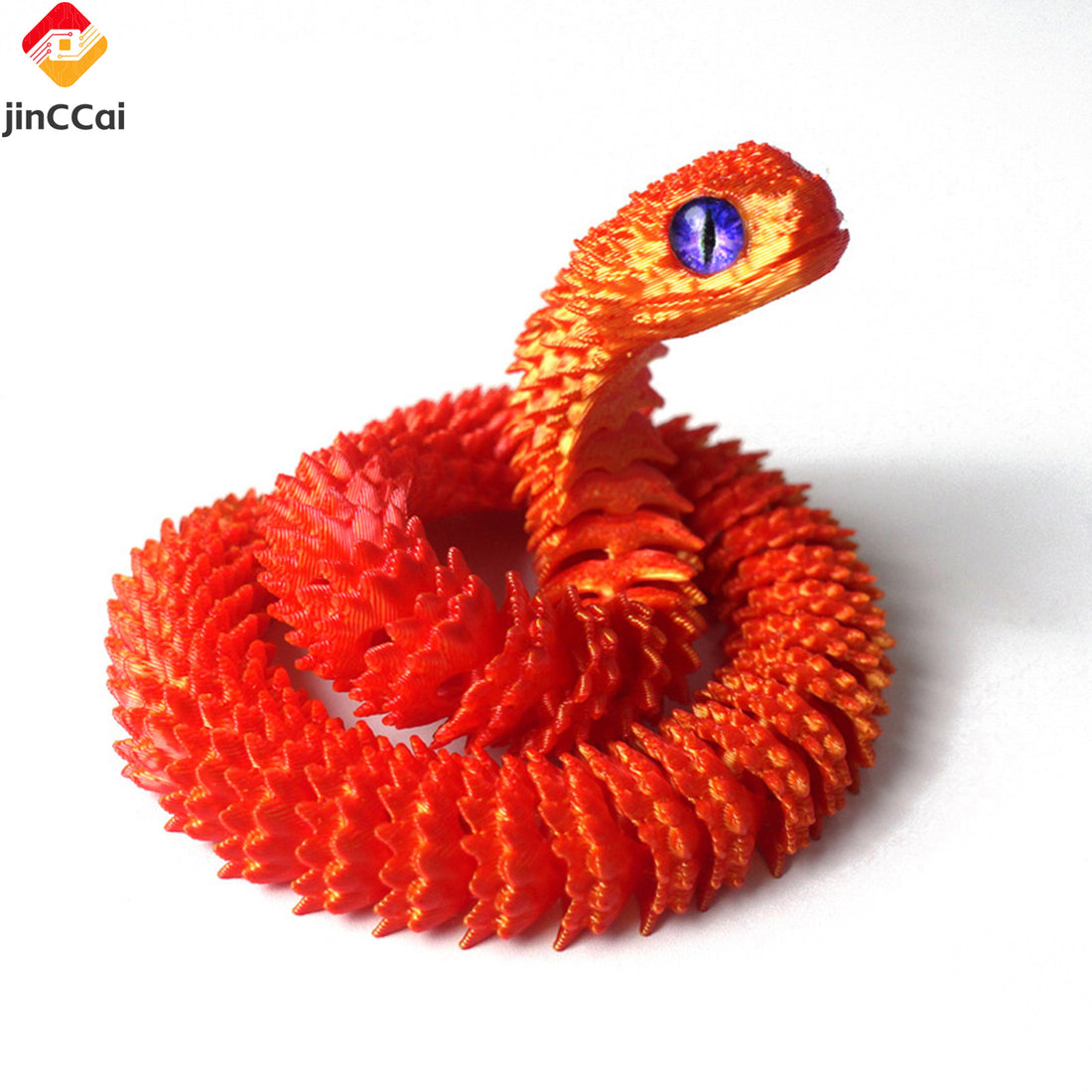 Teng Snake 3D Printed Toy – Night Glow Edition (12 inches), Eco-Friendly PLA, Glow-in-the-Dark Snake Decor & Collectible Gift